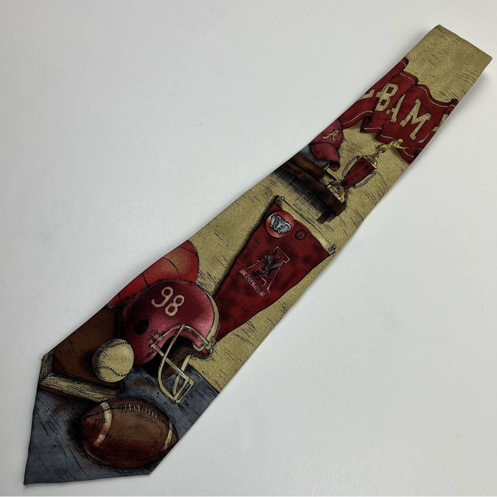 Eagles Wings Alabama Crimson Tide 100% Silk Necktie Tie Mens Football Sporty